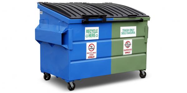 Trash and online recycling bin